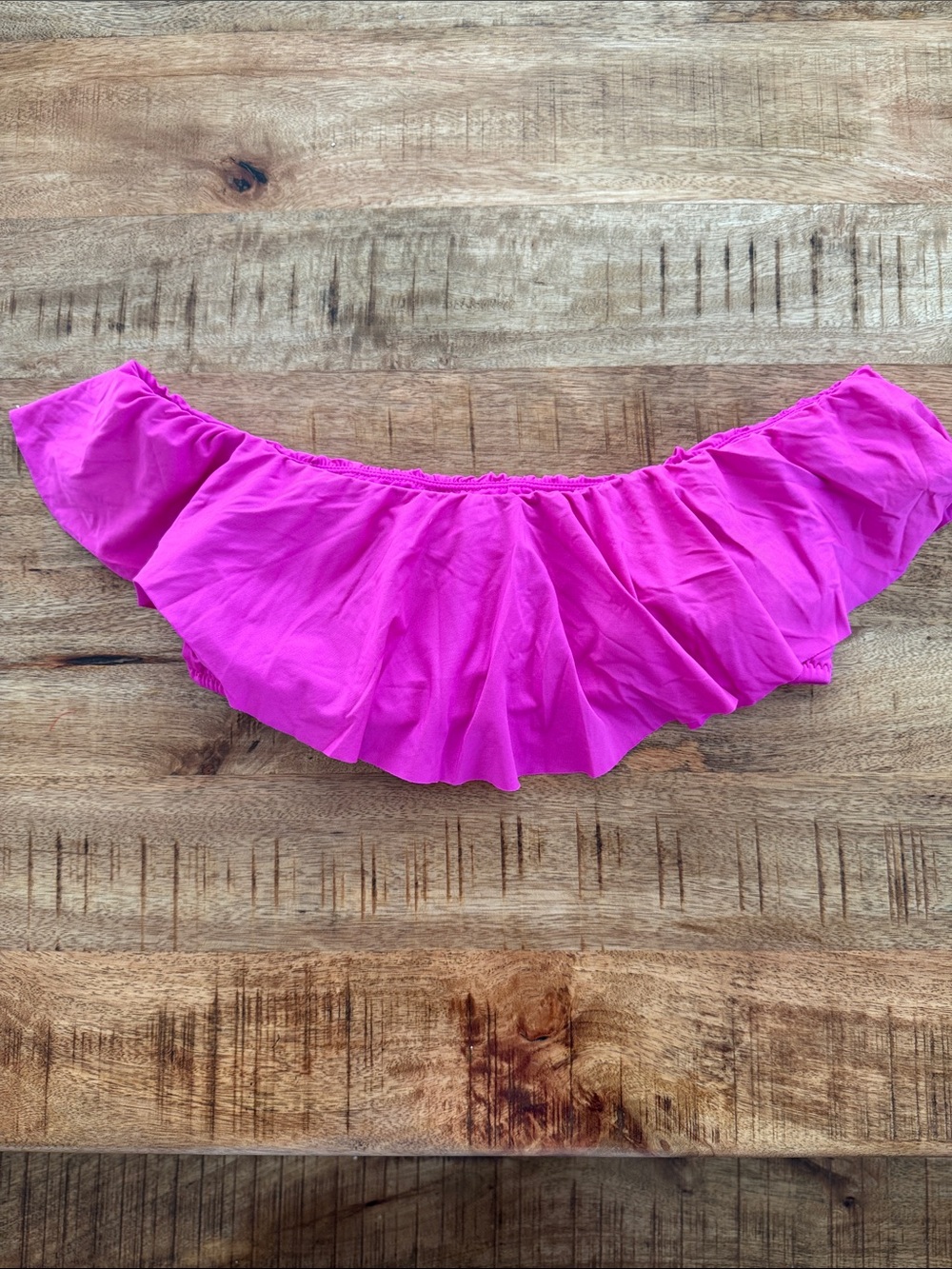 Trina Turk Hot Pink Ruffle Bikini Top